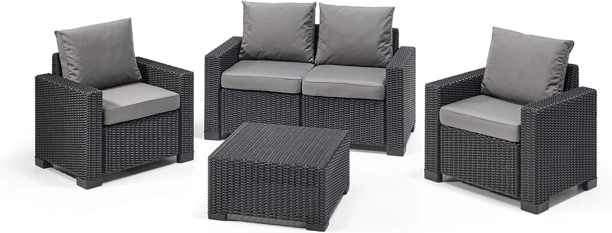 Allibert California Sofa Ogrodowa, Panama Cool Grey, 141 x 68 x 72 cm