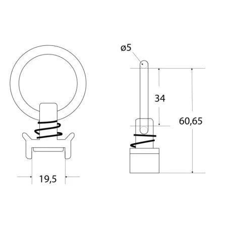 Hak do listwy ariline - 339